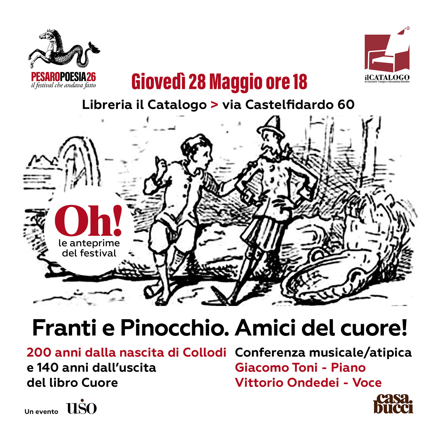 PESAROPOESIA26 – Conferenza musicale atipica e Maratona Pinocchio